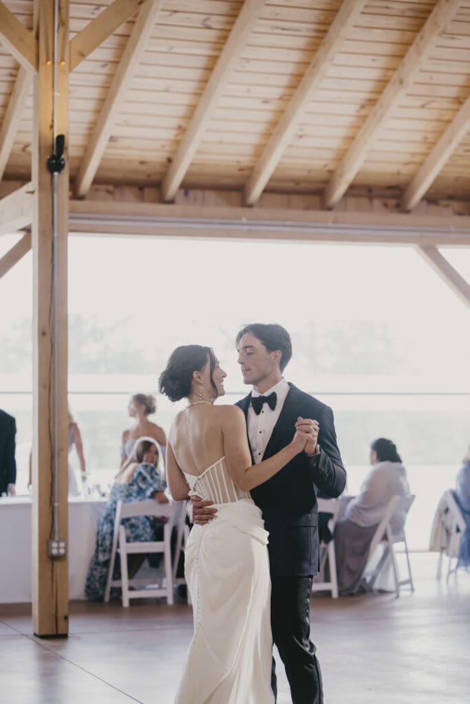 Elkton, Maryland wedding reception where bride and groom are dancing