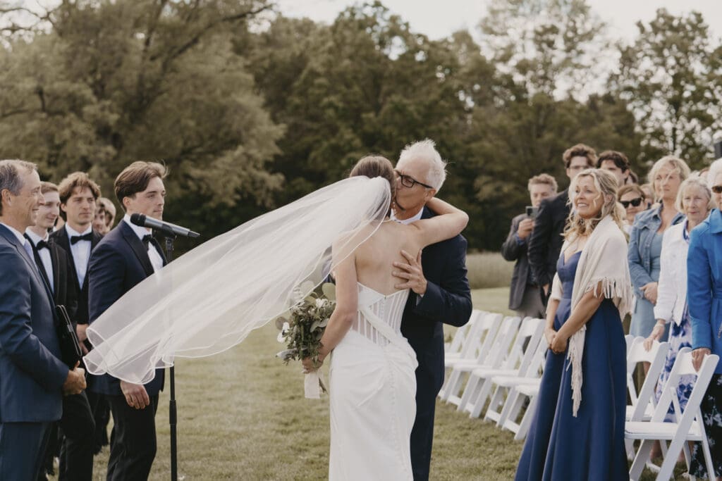 Bortner Valley bride with father of the bride