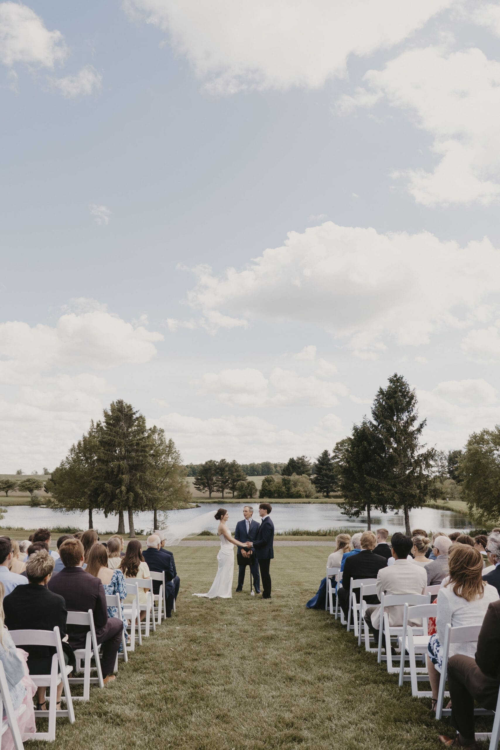 Outdoor wedding ceremony in Maryland