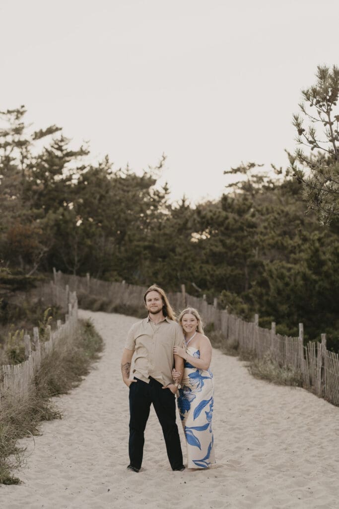 Beach engagement photo shoot location near Elkton, Maryland
