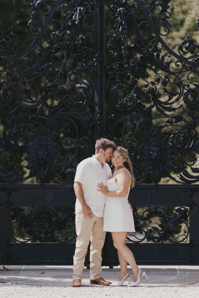 Nemours estate engagement photo shoot in the summer