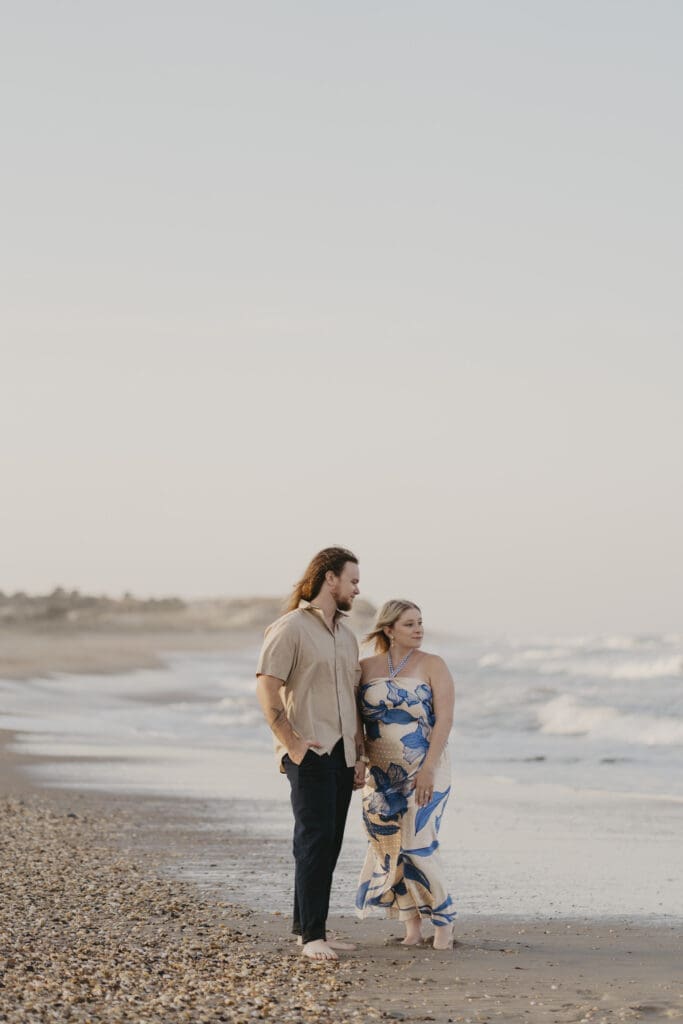 Cape Henlopen Beach (DE) photo shoot of a Maryland bride and groom
