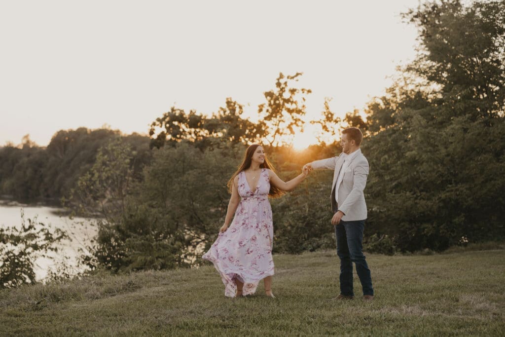Bride and groom's outdoor photo session at Bohemia Overlook and Rosewood Farms MD